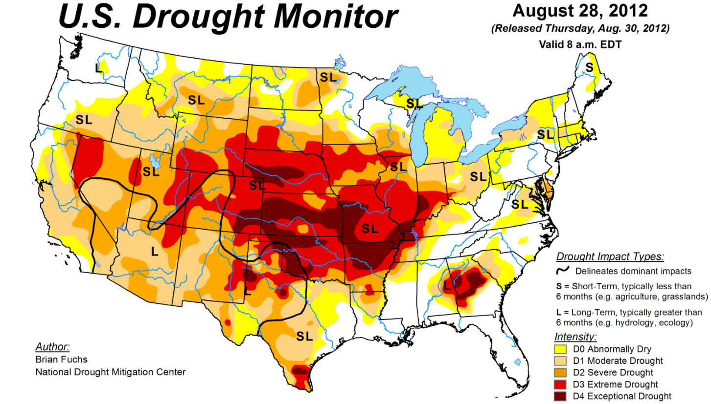 U.S. Drought Monitor Map